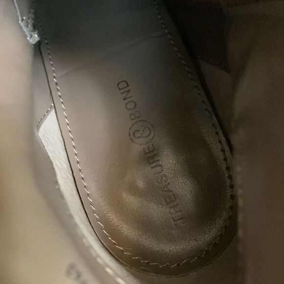 🍁SALE $14🍁 TREASURE & Bond Ankle bootie stacked heels zip closure suede sz 6 - Picture 8 of 9